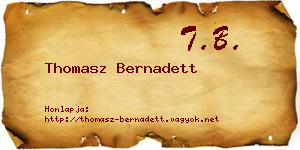 Thomasz Bernadett névjegykártya
