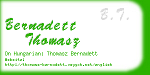 bernadett thomasz business card